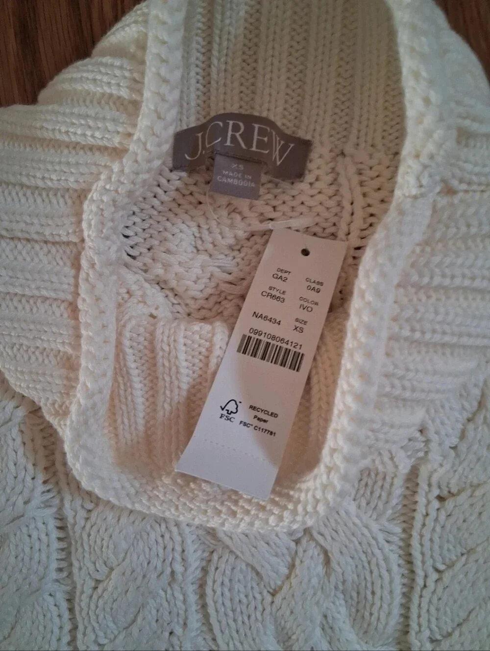 J.crew Cable Knit Rollneck